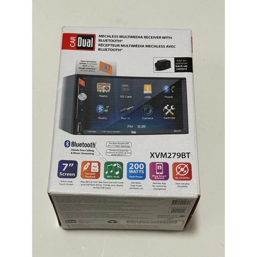 Dual Multimedia Receiver w/ Bluetooth XVM279BT Touch Screen | Device + BOX